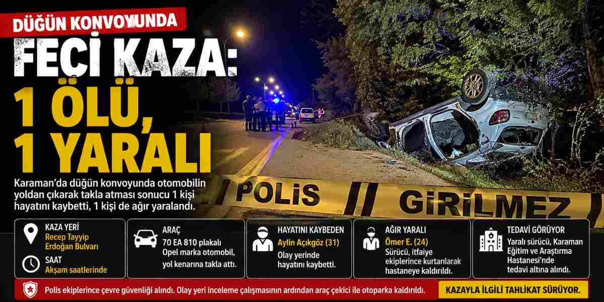 Feci kaza: 1 &ouml;l&uuml;, 1 yaralı