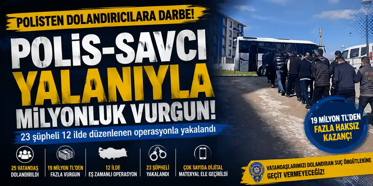Karaman dahil 12 İlde vatandaşı yine polis-savcı rol&uuml;nde kandırdılar
