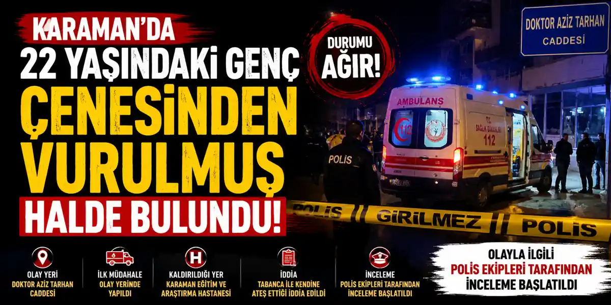 Karaman&rsquo;da 22 Yaşındaki Gen&ccedil; &Ccedil;enesinden Vurulmuş Halde Bulundu!